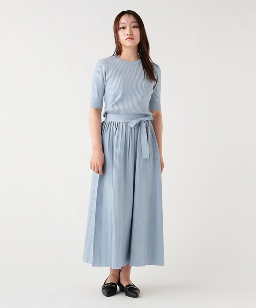 BEAMS HEART(ビームスハート)の「半袖ニット セットアップ(ワンピース・レディース・サックスブルー/ネイビー/ブラウン・SMALL/MEDIUM)」の19枚目の写真