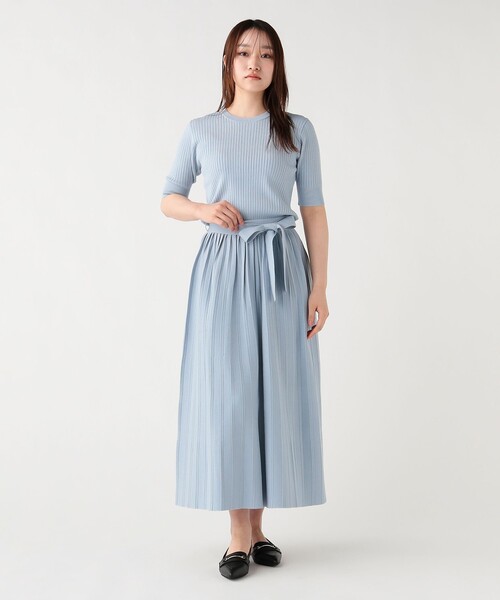 BEAMS HEART(ビームスハート)の「半袖ニット セットアップ(ワンピース・レディース・サックスブルー/ネイビー/ブラウン・SMALL/MEDIUM)」の20枚目の写真