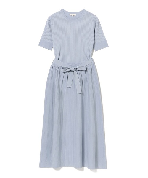 BEAMS HEART(ビームスハート)の「半袖ニット セットアップ(ワンピース・レディース・サックスブルー/ネイビー/ブラウン・SMALL/MEDIUM)」の4枚目の写真