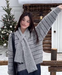 オーバーサイズ」に該当するレディースのニット/セーター（グレー/灰色