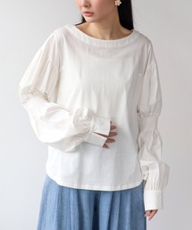 2wayギャザースリーブTシャツ
