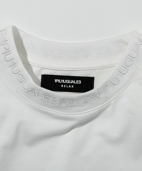 1PIU1UGUALE3 RELAX (ウノピゥウノウグァーレトレ リラックス)の「1PIU1UGUALE3 RELAX(ウノピゥウノウグァーレトレ リラックス)グロッシー刺繍 ネックロゴロングTシャツ(Tシャツ/カットソー・メンズ・ホワイト/ブラック・S/M/L/XL/XXL)」の18枚目の写真