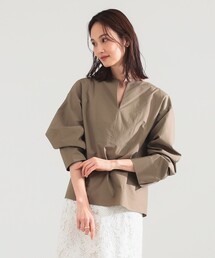 Demi-Luxe BEAMS | ワイド カフス プルオーバー シャツ(シャツ/ブラウス)