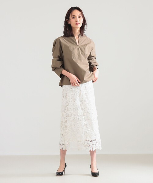 Demi-Luxe BEAMS（デミルクス ビームス）の「ワイド カフス プルオーバー シャツ（シャツ/ブラウス・レディース・カーキ/サックスブルー/その他・ONE SIZE）」の10枚目の写真