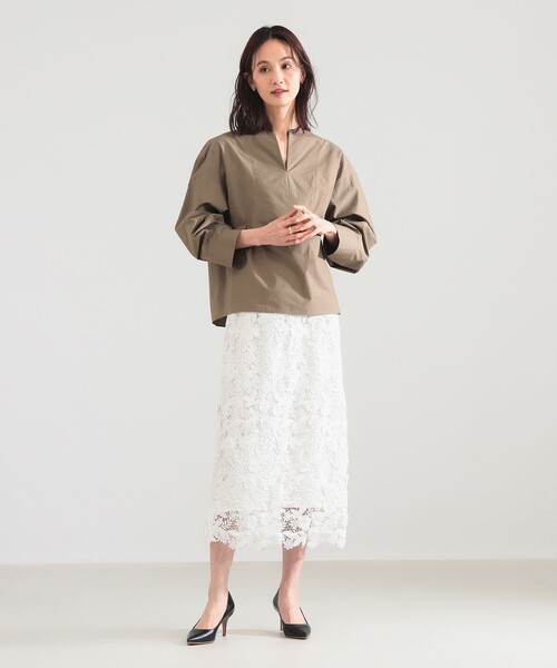 Demi-Luxe BEAMS（デミルクス ビームス）の「ワイド カフス プルオーバー シャツ（シャツ/ブラウス・レディース・カーキ/サックスブルー/その他・ONE SIZE）」の11枚目の写真