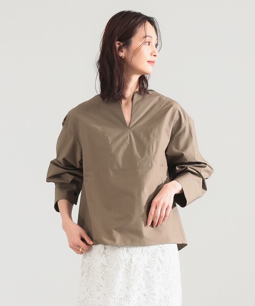 Demi-Luxe BEAMS（デミルクス ビームス）の「ワイド カフス プルオーバー シャツ（シャツ/ブラウス・レディース・カーキ/サックスブルー/その他・ONE SIZE）」の13枚目の写真