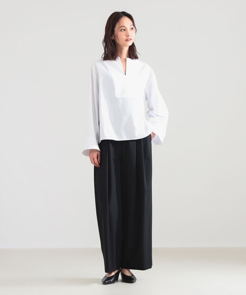 Demi-Luxe BEAMS（デミルクス ビームス）の「ワイド カフス プルオーバー シャツ（シャツ/ブラウス・レディース・カーキ/サックスブルー/その他・ONE SIZE）」の15枚目の写真