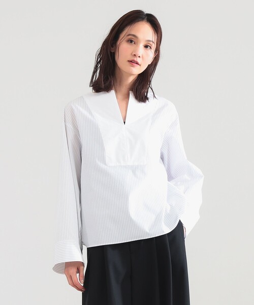 Demi-Luxe BEAMS（デミルクス ビームス）の「ワイド カフス プルオーバー シャツ（シャツ/ブラウス・レディース・カーキ/サックスブルー/その他・ONE SIZE）」の18枚目の写真