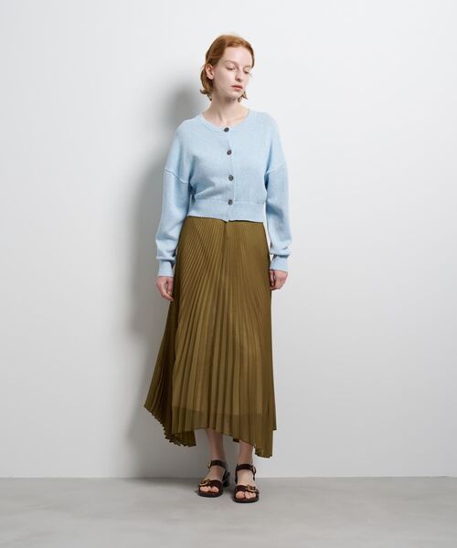LANVIN en Bleu(ランバンオンブルー)の「メランジニットカーディガン(ニット/セーター・レディース・ライトカーキ/ピンク/ブルー・38)」の4枚目の写真