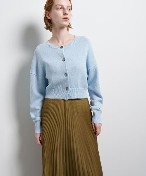 LANVIN en Bleu(ランバンオンブルー)の「メランジニットカーディガン(ニット/セーター・レディース・ライトカーキ/ピンク/ブルー・38)」の7枚目の写真