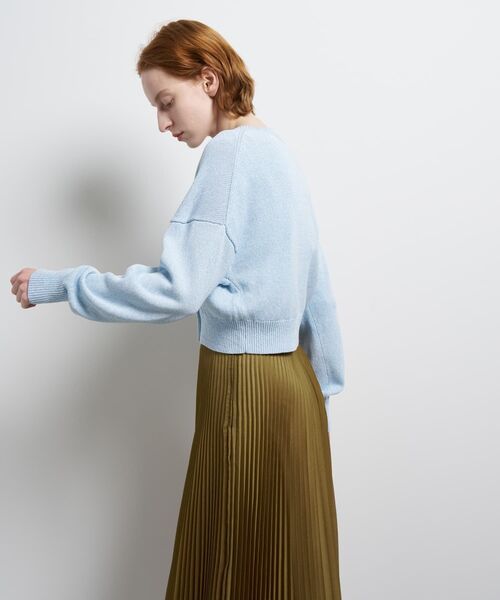 LANVIN en Bleu(ランバンオンブルー)の「メランジニットカーディガン(ニット/セーター・レディース・ライトカーキ/ピンク/ブルー・38)」の8枚目の写真