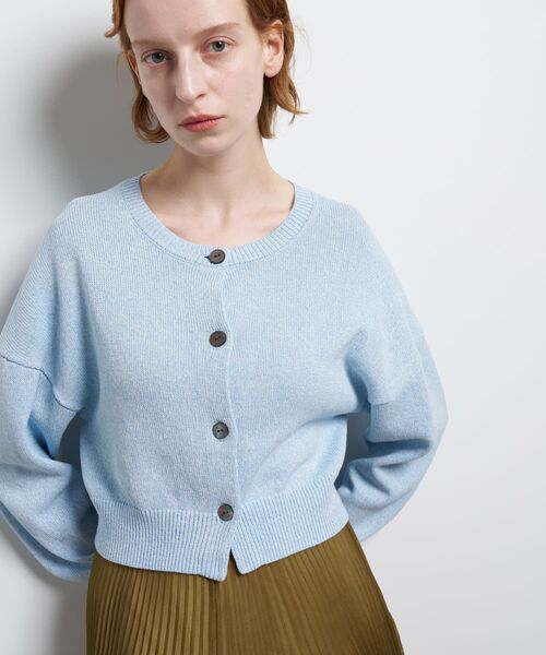 LANVIN en Bleu(ランバンオンブルー)の「メランジニットカーディガン(ニット/セーター・レディース・ライトカーキ/ピンク/ブルー・38)」の10枚目の写真