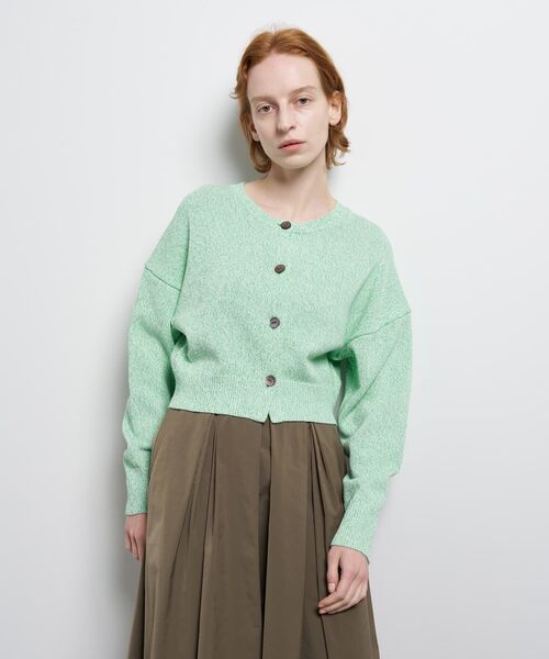 LANVIN en Bleu(ランバンオンブルー)の「メランジニットカーディガン(ニット/セーター・レディース・ライトカーキ/ピンク/ブルー・38)」の15枚目の写真