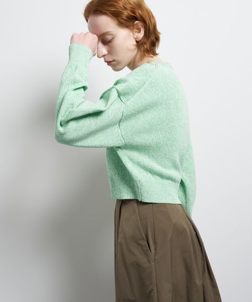LANVIN en Bleu(ランバンオンブルー)の「メランジニットカーディガン(ニット/セーター・レディース・ライトカーキ/ピンク/ブルー・38)」の16枚目の写真