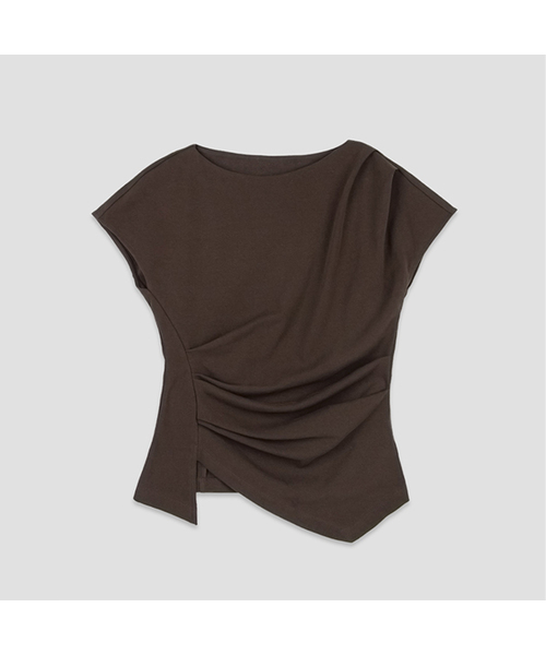 ATELIER NAIN（アトリエナイン）の「[ジャンダヨン PICK] LOND ウエストタックブラウス(Z-BL-4225)（シャツ/ブラウス・レディース・スカイブルー/ブラック/ホワイト/チャコール/ライトベージュ/ブラウン・FREE/LARGE）」の4枚目の写真