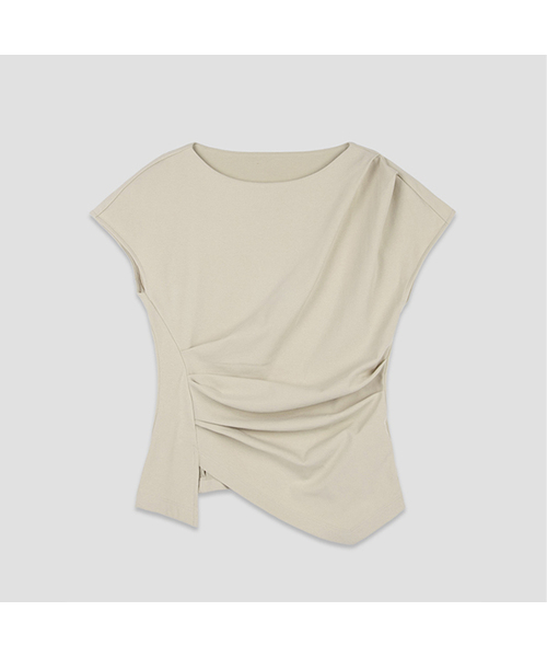 ATELIER NAIN（アトリエナイン）の「[ジャンダヨン PICK] LOND ウエストタックブラウス(Z-BL-4225)（シャツ/ブラウス・レディース・スカイブルー/ブラック/ホワイト/チャコール/ライトベージュ/ブラウン・FREE/LARGE）」の5枚目の写真