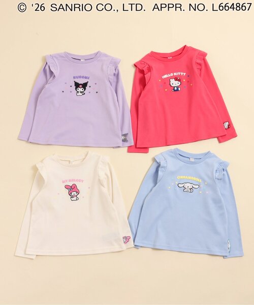 sanrio(サンリオ)の「サンリオキャラクターズフリルTシャツ(Tシャツ/カットソー・キッズ・ラベンダー/レッド/サックスブルー/アイボリー・110/100/90/80/130/120)」の5枚目の写真