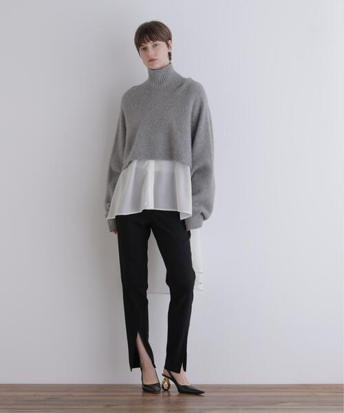LE PHIL（ルフィル）の「◆2WAYツイルスリットパンツ（その他パンツ・レディース・ホワイト/ブラック・1/2/0/00）」の4枚目の写真