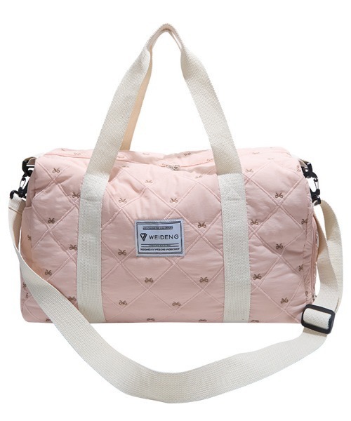 セール】【2WAY】【大容量】リボン柄 キルティング トラベル