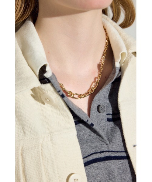 AZUL by moussy（アズールバイマウジー）の「ミックスチェーンネックレス（ネックレス・レディース・ゴールド系その他/シルバー・FREE）」の8枚目の写真
