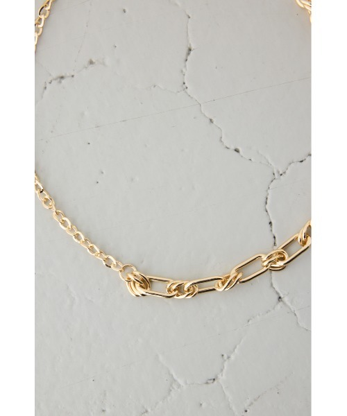 AZUL by moussy（アズールバイマウジー）の「ミックスチェーンネックレス（ネックレス・レディース・ゴールド系その他/シルバー・FREE）」の3枚目の写真