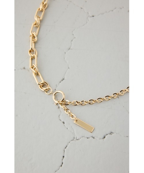 AZUL by moussy（アズールバイマウジー）の「ミックスチェーンネックレス（ネックレス・レディース・ゴールド系その他/シルバー・FREE）」の4枚目の写真