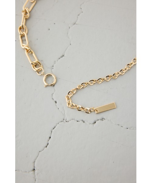 AZUL by moussy（アズールバイマウジー）の「ミックスチェーンネックレス（ネックレス・レディース・ゴールド系その他/シルバー・FREE）」の5枚目の写真