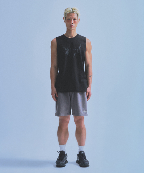 BORN TO WIN（ボーントゥウィン）の「CHROME B HALF PANTS_SHORT VER [CHARCOAL]（その他パンツ・メンズ・その他・1/2/3）」の3枚目の写真