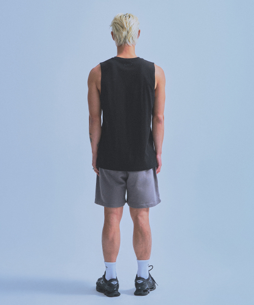 BORN TO WIN（ボーントゥウィン）の「CHROME B HALF PANTS_SHORT VER [CHARCOAL]（その他パンツ・メンズ・その他・1/2/3）」の4枚目の写真
