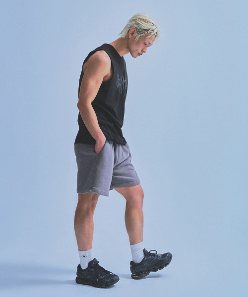 BORN TO WIN（ボーントゥウィン）の「CHROME B HALF PANTS_SHORT VER [CHARCOAL]（その他パンツ・メンズ・その他・1/2/3）」の6枚目の写真