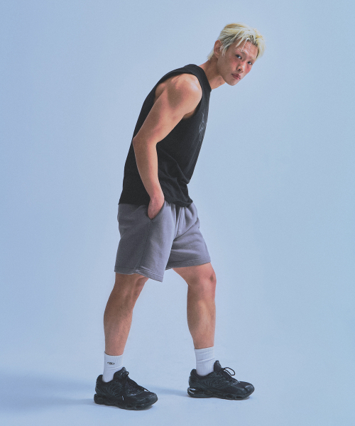 BORN TO WIN（ボーントゥウィン）の「CHROME B HALF PANTS_SHORT VER [CHARCOAL]（その他パンツ・メンズ・その他・1/2/3）」の7枚目の写真