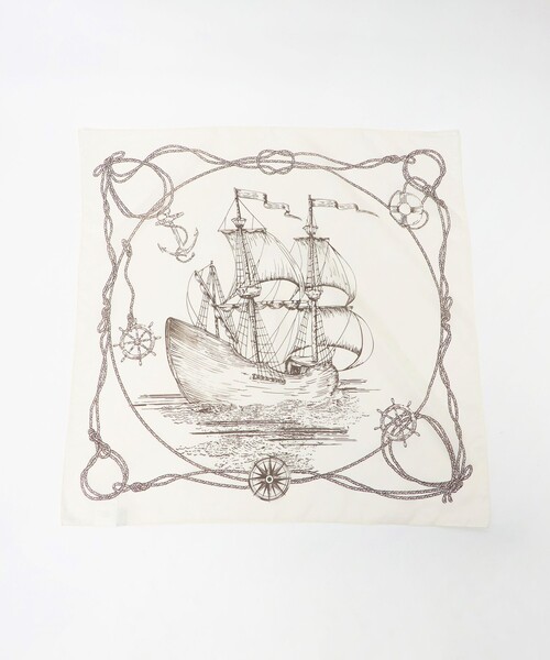 green label relaxing（グリーンレーベルリラクシング）の「アソート スカーフ（バンダナ/スカーフ・レディース・ブラウン系/ライトブルー/ネイビー・FREE）」の7枚目の写真