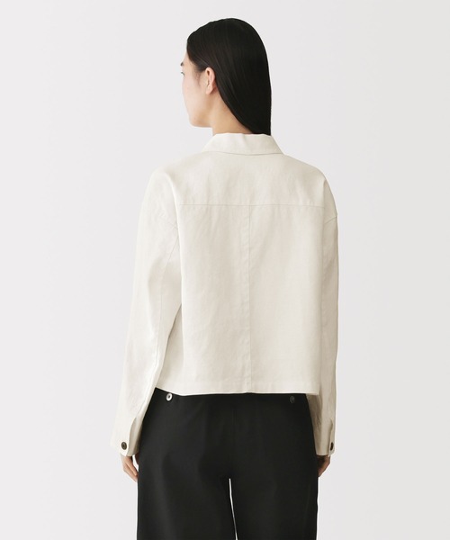 MUJI Labo（ムジラボ）の「〔MUJI Labo〕婦人　太番手リネンジャケット（その他アウター・レディース・オフホワイト/ブラック・M/L/S）」の5枚目の写真