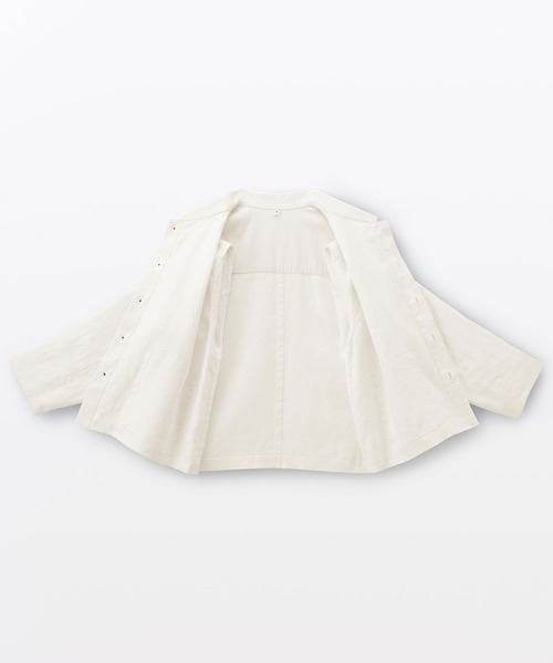 MUJI Labo（ムジラボ）の「〔MUJI Labo〕婦人　太番手リネンジャケット（その他アウター・レディース・オフホワイト/ブラック・M/L/S）」の8枚目の写真