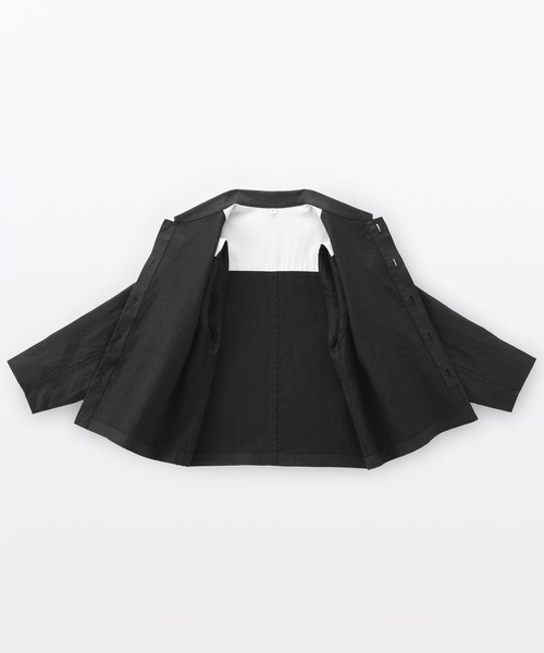 MUJI Labo（ムジラボ）の「〔MUJI Labo〕婦人　太番手リネンジャケット（その他アウター・レディース・オフホワイト/ブラック・M/L/S）」の12枚目の写真