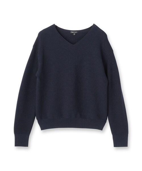 INDIVI（インディヴィ）の「【洗える／軽量】きらめきVネックニット（ニット/セーター・レディース・ライトグレー/ピンク系その他/ネイビー・05/13/15 /34/38/19）」の21枚目の写真