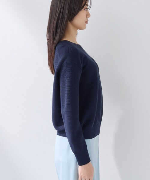 INDIVI（インディヴィ）の「【洗える／軽量】きらめきVネックニット（ニット/セーター・レディース・ライトグレー/ピンク系その他/ネイビー・05/13/15 /34/38/19）」の16枚目の写真