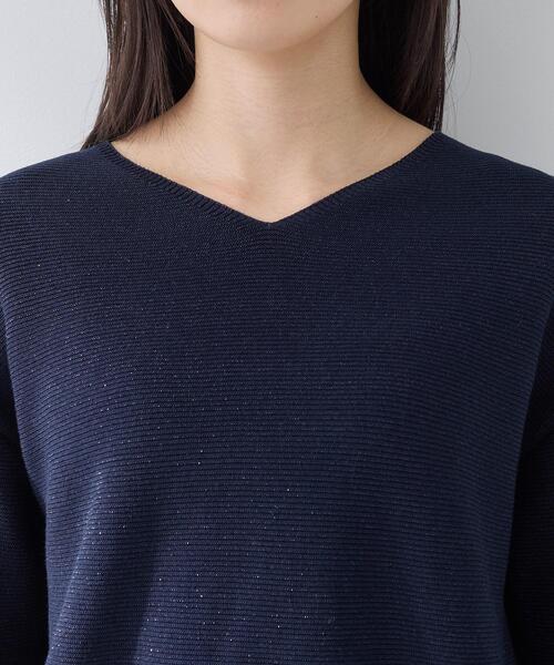 INDIVI（インディヴィ）の「【洗える／軽量】きらめきVネックニット（ニット/セーター・レディース・ライトグレー/ピンク系その他/ネイビー・05/13/15 /34/38/19）」の18枚目の写真