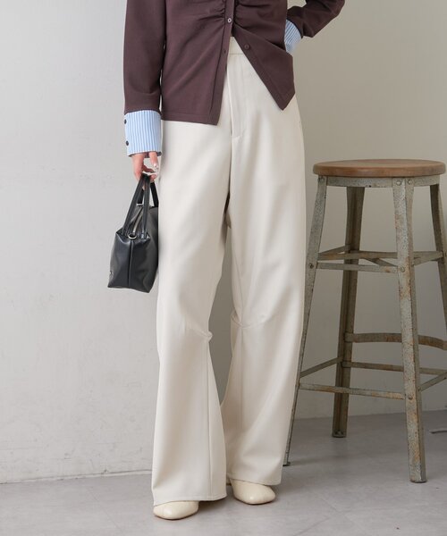 mystic（ミスティック）の「【3サイズ展開】26SSカーブスラックス（スラックス・レディース・ブラック/チャコールグレー/グレー/アイボリー・2/1/0）」の2枚目の写真