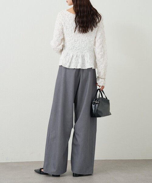 mystic（ミスティック）の「【3サイズ展開】26SSカーブスラックス（スラックス・レディース・ブラック/チャコールグレー/グレー/アイボリー・2/1/0）」の8枚目の写真