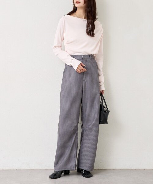 mystic（ミスティック）の「【3サイズ展開】26SSカーブスラックス（スラックス・レディース・ブラック/チャコールグレー/グレー/アイボリー・2/1/0）」の16枚目の写真