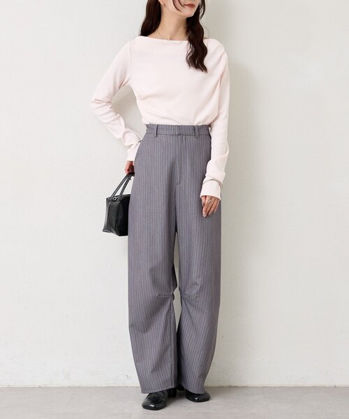 mystic（ミスティック）の「【3サイズ展開】26SSカーブスラックス（スラックス・レディース・ブラック/チャコールグレー/グレー/アイボリー・2/1/0）」の17枚目の写真