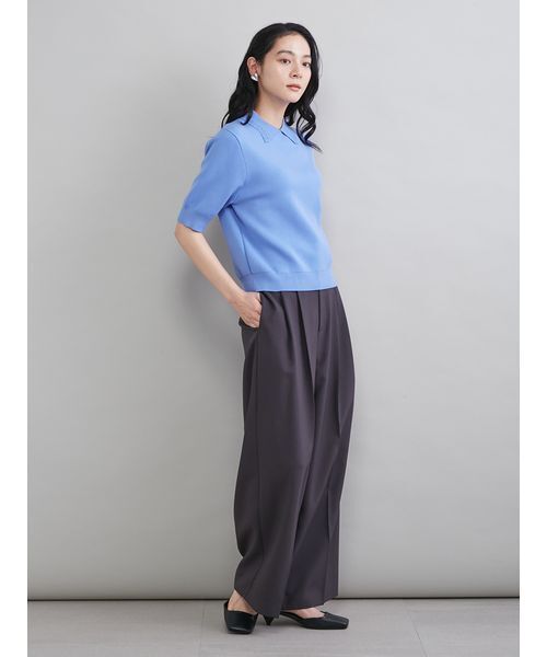 Mila Owen（ミラオーウェン）の「スカラップレース衿ニットプルオーバー（ニット/セーター・レディース・ネイビー/グレー/ホワイト/ライム/ブルー・0/1）」の11枚目の写真