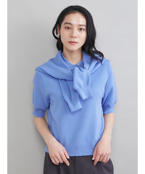 Mila Owen（ミラオーウェン）の「スカラップレース衿ニットプルオーバー（ニット/セーター・レディース・ネイビー/グレー/ホワイト/ライム/ブルー・0/1）」の10枚目の写真