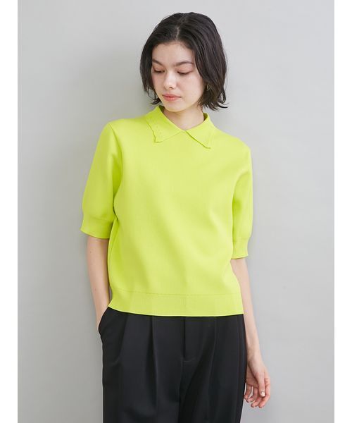 Mila Owen（ミラオーウェン）の「スカラップレース衿ニットプルオーバー（ニット/セーター・レディース・ネイビー/グレー/ホワイト/ライム/ブルー・0/1）」の8枚目の写真