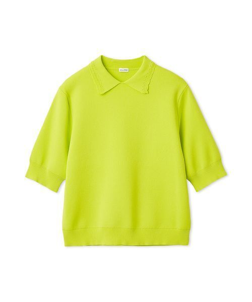 Mila Owen（ミラオーウェン）の「スカラップレース衿ニットプルオーバー（ニット/セーター・レディース・ネイビー/グレー/ホワイト/ライム/ブルー・0/1）」の6枚目の写真