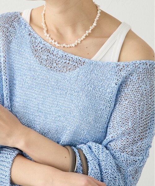 RIVE DROITE（リヴドロワ）の「予約【レイヤードスタイルに◎】ミニマルテレコタンク（タンクトップ・レディース・ベージュ/ホワイト/ブラウン・FREE）」の2枚目の写真