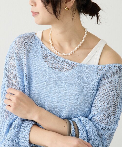 RIVE DROITE（リヴドロワ）の「予約【レイヤードスタイルに◎】ミニマルテレコタンク（タンクトップ・レディース・ベージュ/ホワイト/ブラウン・FREE）」の7枚目の写真