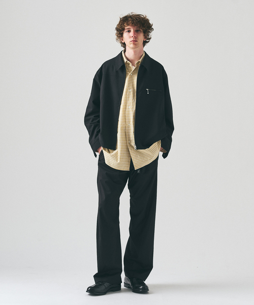 417 EDIFICE（フォーワンセブンエディフィス）の「TRツイル ジップブルゾン  "セットアップ着用可能"（その他アウター・メンズ・ブラック/グレー/ベージュ・LARGE/MEDIUM）」の4枚目の写真