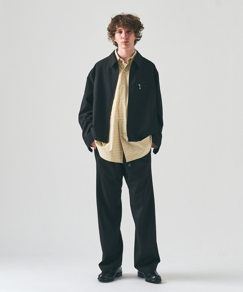 417 EDIFICE（フォーワンセブンエディフィス）の「TRツイル ジップブルゾン  "セットアップ着用可能"（その他アウター・メンズ・ブラック/グレー/ベージュ・LARGE/MEDIUM）」の5枚目の写真